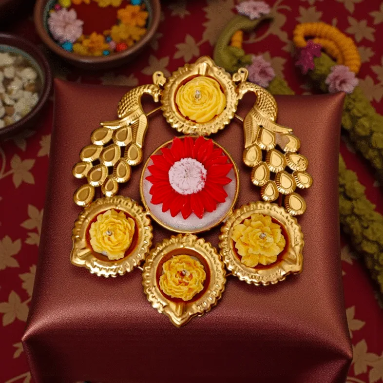 Peacock Urli Scented Candle - Image 2