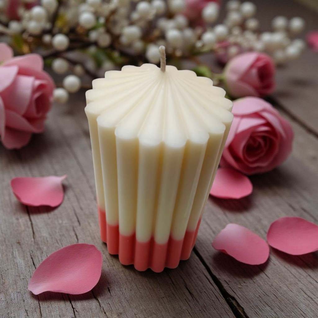 Scented Pillar Candle (Dark Rose & Lavender) - Image 3